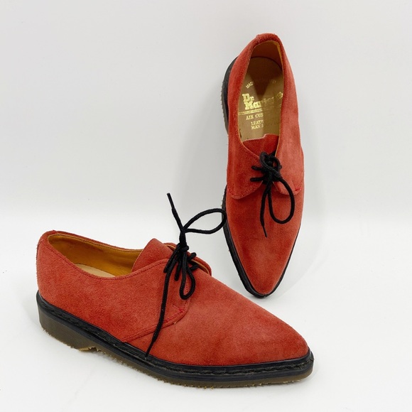 Dr. Martens Shoes - Vintage DR. MARTENS Red Suede Pointed Creepers 6 7